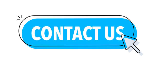 contact us button with cursor. pointer click. vector web button
